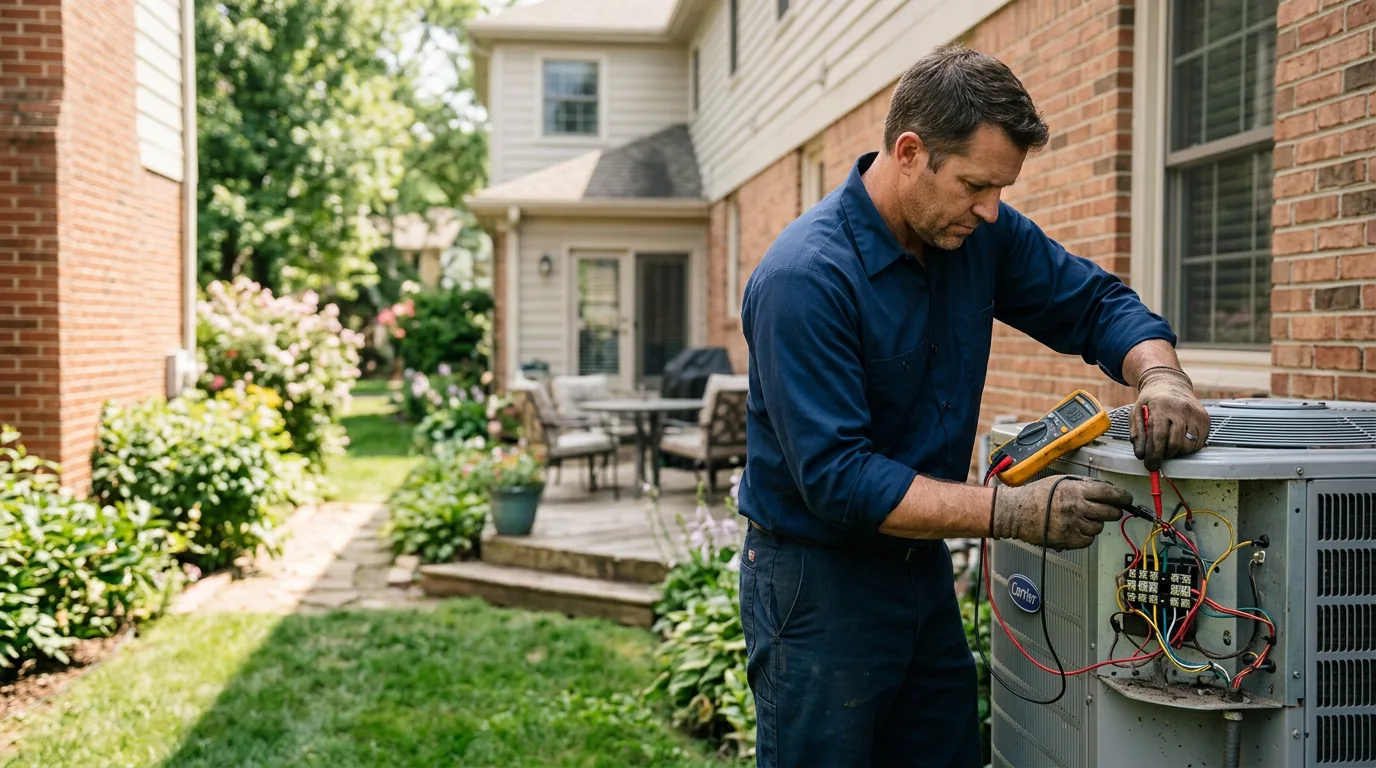 HVAC technician working near Burlington, MA